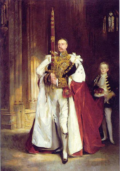 John Singer Sargent Portrait of Charles Vane-Tempest-Stewart, 6th Marquess of Londonderry (1852-1915), carrying the Sword of State at the coronation of Edward VII of the Germany oil painting art